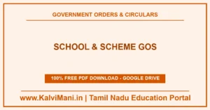 Download school & scheme gos in PDF — midday meal, textbooks, uniforms, grants, infrastructure and enrolment orders. Free, no registration.