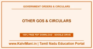 Download other gos & circulars in PDF — department orders and circulars that do not fall under the groups above. Free, no registration.