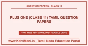 Download Plus One (Class 11) Tamil question papers in PDF — 3 previous year and model papers with answer keys. Free, no registration.