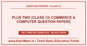 Download Plus Two (Class 12) Commerce & Computer question papers in PDF — 11 previous year and model papers with answer keys. Free, no registration.