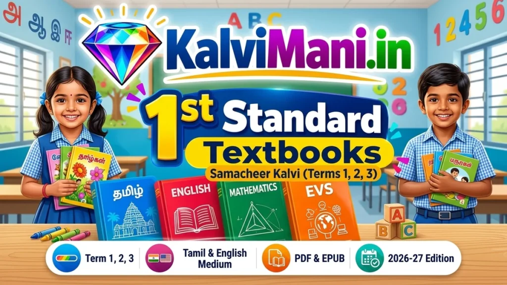 Tamil Nadu 1st Standard Textbooks PDF Download 2026-27 (Tamil & English Medium)